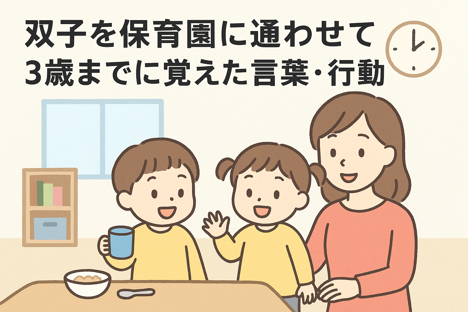 双子を保育園に通わせて3歳までに覚えた言葉・行動5選