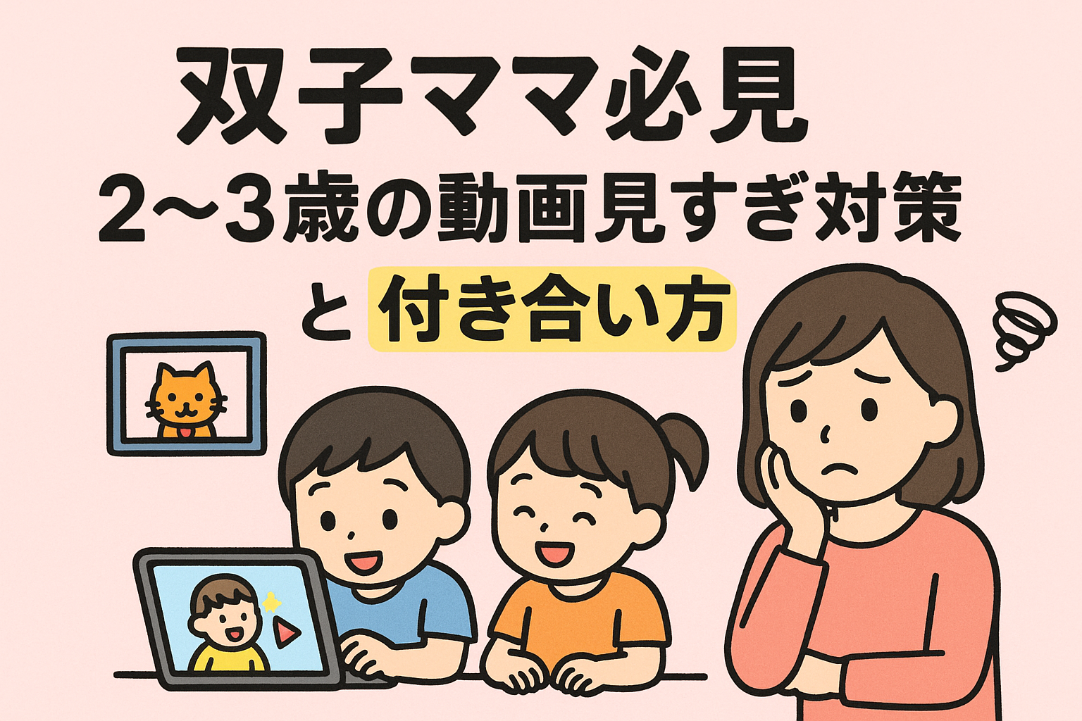 【双子ママ必見】2〜3歳の動画見すぎ対策と付き合い方