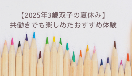 【2025年3歳双子の夏】共働き世帯でも楽しめた夏休みおすすめスポット