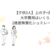 子ども3人大学無償化シュミレーション
