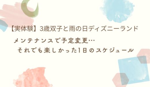 3歳双子ディズニーランドスケジュールアイキャッチ画像
