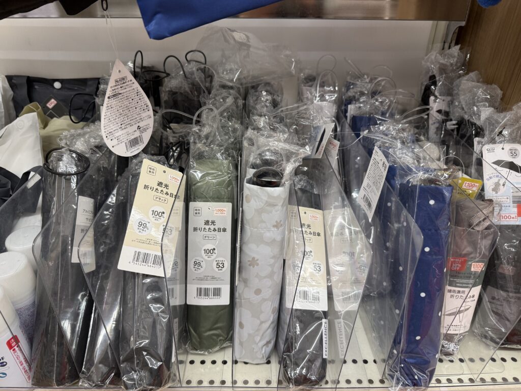 100均で売られている折り畳み傘画像
