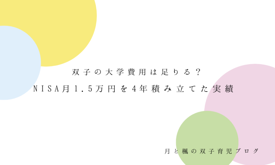 NISA月1.5万円を4年積み立てた実績のアイキャッチ画像